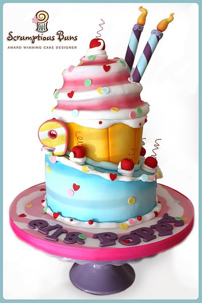 Whimsy Giant Cupcake - Cake by Scrumptious Buns