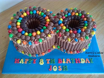 Chocolate number 8 for my son xx - Cake by Kerri's Cakes