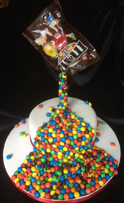 M&Ms gravity cake - Cake by mitch357