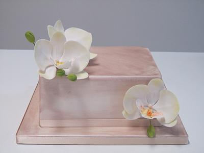 Wedding cake with orchids - Cake by Franci´s Cupcakes