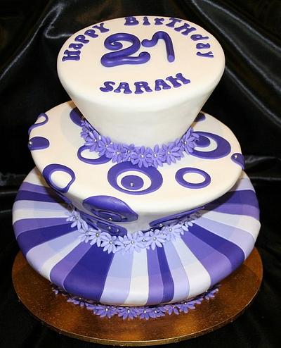 Purple Topsy Turvy Cake - Cake by Michelle Amore Cakes