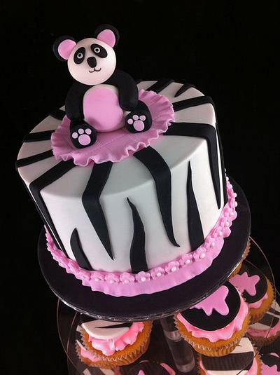 Panda Bear Cupcake Tower - Cake by Lydia Evans
