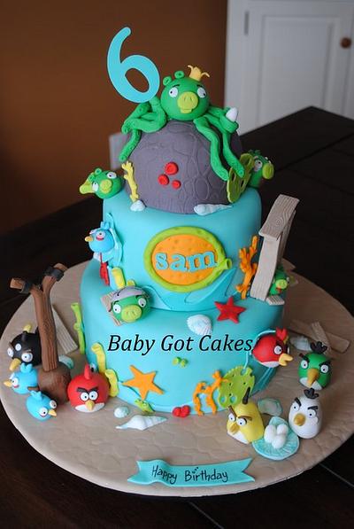 Angry Birds 'Piglantis' Three Tier - Cake by Baby Got Cakes