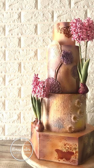 Mixed Media Cake with Sugar Hyacinth - Cake by Bennett Flor Perez