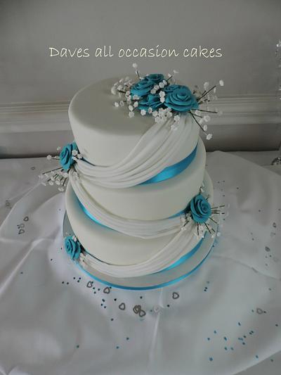 Draped wedding cake - Cake by David Mason