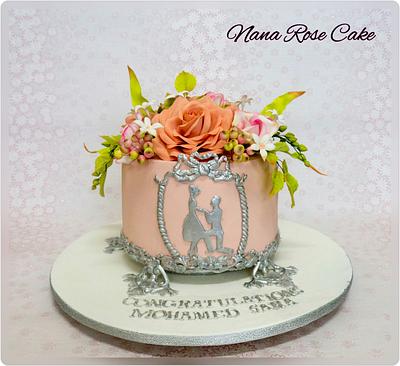 Engagment Cake  - Cake by Nana Rose Cake 