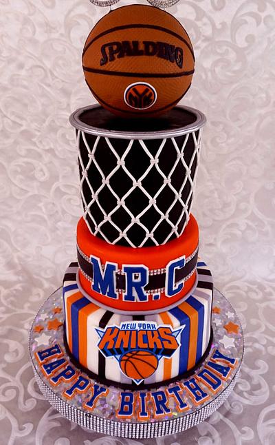 NY Knicks Basketball Cake - Cake by Custom Cakes by Ann Marie