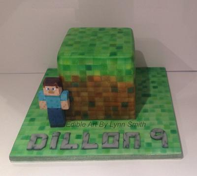 Airbrushed Minecraft Cake - Cake by Lynnsmith
