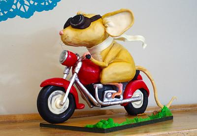The Mouse and the Motorcycle - Cake by Dominique Ballard