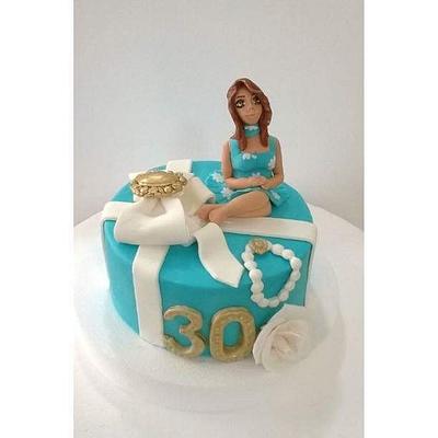 Tiffany co girl cake - Cake by aslibult