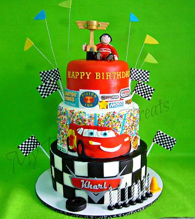 Kharl's Cars themed Cake - Cake by Donna Dolendo