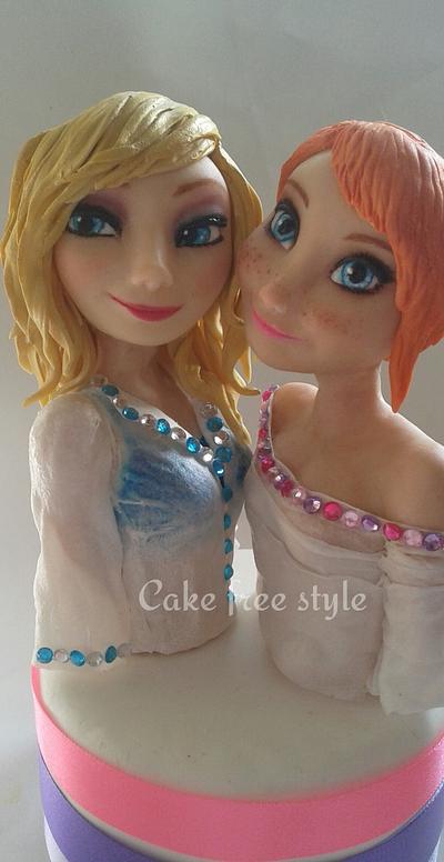 Elsa e Anna Frozen - Cake by Felicita (cake free style)