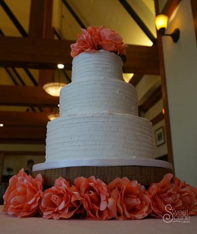 Simple Statement of Rustic and Roses - Cake by Sweet Scene Cakes