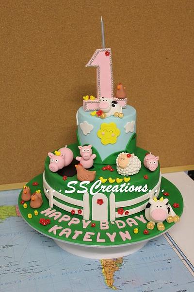 Farm Animals Cake - Cake by SSCreations