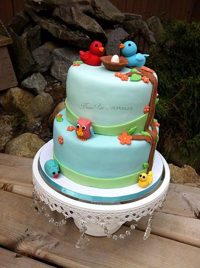 Birdies Baby Shower - Cake by Beau Petit Cupcakes (Candace Chand)