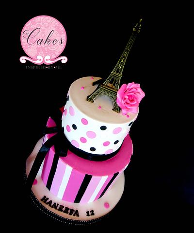 Paris in hot pink - Cake by Cakes Inspired by me