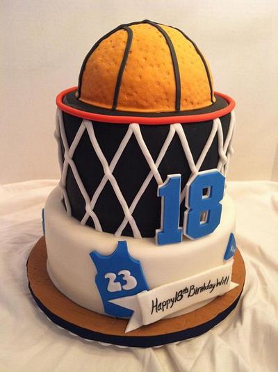 Basketball Birthday Cake - Cake by Becky Pendergraft