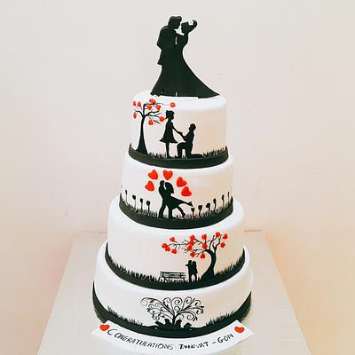 Couple in Love - Cake by Urvi Zaveri 