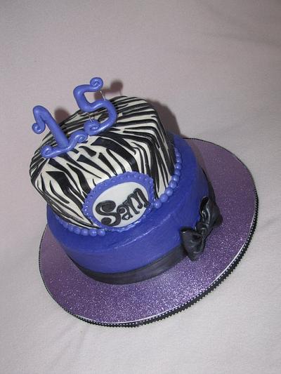 Royal purple and zebra print - Cake by Tiffany Palmer