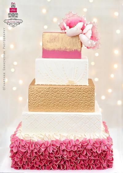 A Ruffled Beauty Wedding Cake - Cake by Esther Williams