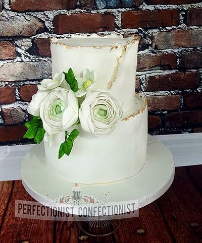 Ricky and Satomi - Ranunculas Wedding Cake - Cake by Niamh Geraghty, Perfectionist Confectionist
