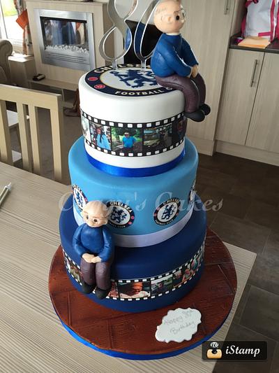 3 tier 80th birthday cake - Cake by Caggy