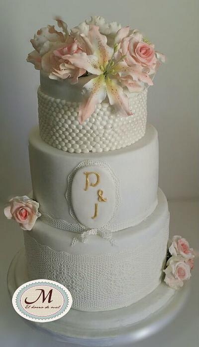 WEDDING CAKE ROSE  - Cake by MELBISES