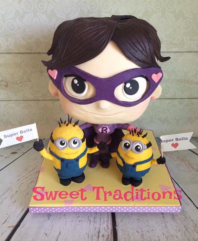 Super Bella and her Minions - Cake by Sweet Traditions