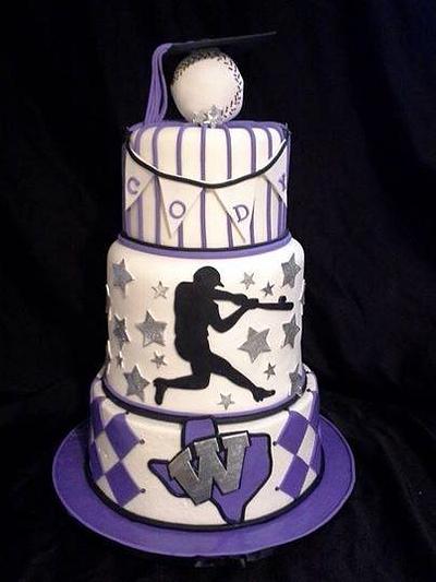 Baseball Graduation - Cake by Cakes by Vicki