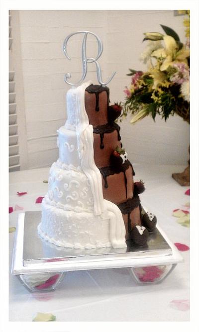My First 4 tier wedding cake - Cake by Carrie Freeman
