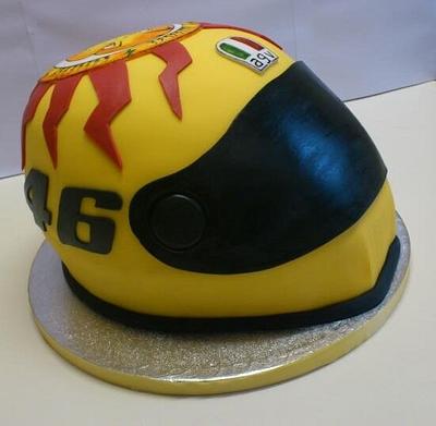 Valentino Rossi Helmet cake - Cake by Mirtha's P-arty Cakes
