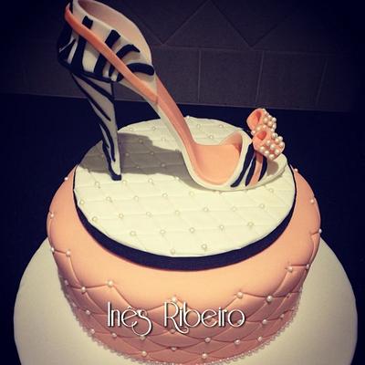 Zebra Shoe Cake  - Cake by Ines Ribeiro 