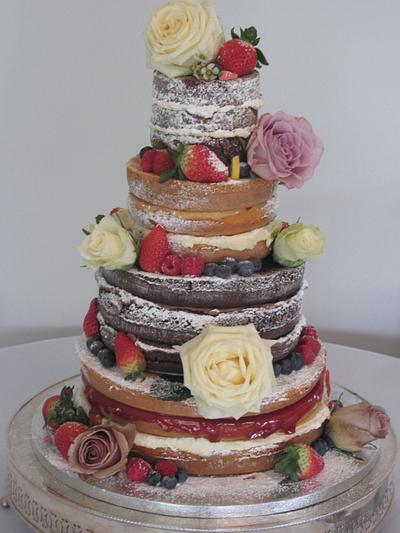 Naked Wedding cake - Cake by Delicious Dial  a Cake
