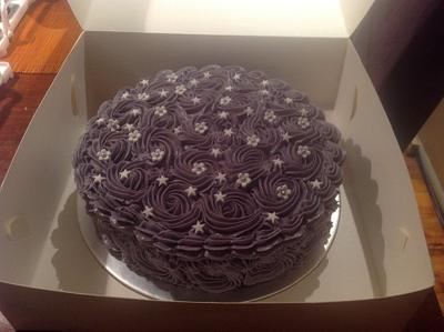 Rosette Purple Yam Sponge Cake - Cake by Sweet Creative Cakes by Jena
