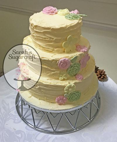 Buttercream wedding cake - Cake by sarahssugarcraft