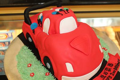 Mini Red Car - Cake by Reggae's Loaf