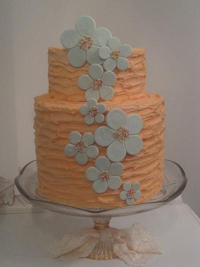 Apricot and Daisies - Cake by The Vintage Baker