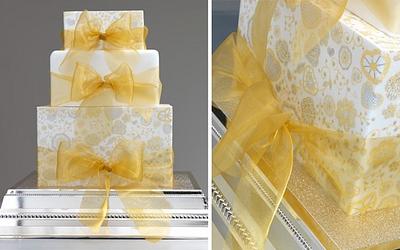Gold Vintage Wedding Cake - Cake by Culpitt Cake Club