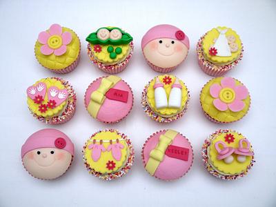 Twin Baby Girl cupcakes! - Cake by Natalie King