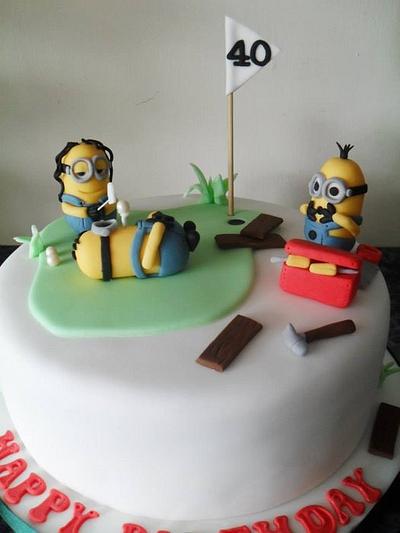 Golfing minions - Cake by Marie 2 U Cakes  on Facebook
