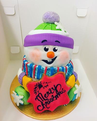 Little snowman - Cake by Savyscakes