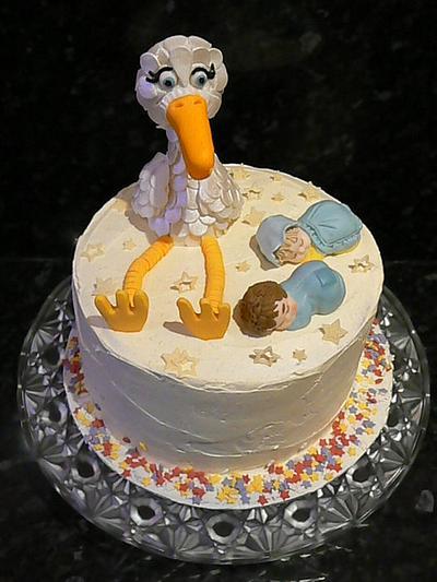Baby Shower cake for twins - Cake by vanillasugar