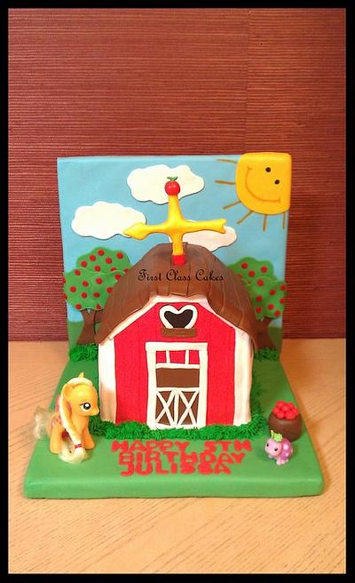My little pony-Applejack farm barn - Cake by First Class Cakes