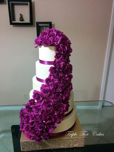 Cascading weddin cake - Cake by Triple Tier Cakes
