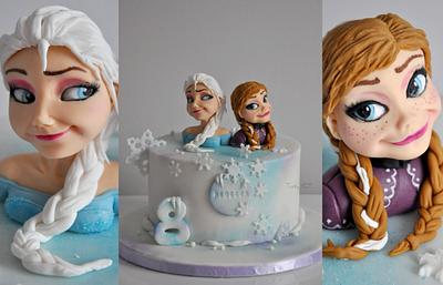 Elsa and Anna - Cake by CakesVIZ