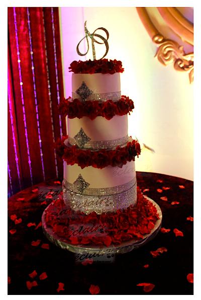 Red, White and Bling! - Cake by Anu