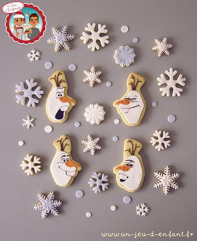 Christmas cookies theme Frozen "Olaf Moods" - Cake by CAKE RÉVOL