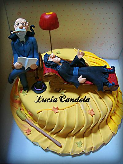 Freud and a witch on the verge of a nervous breakdown - Cake by LUXURY CAKE BY LUCIA CANDELA