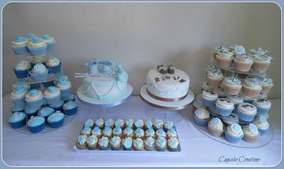 Joint Christening dessert table - Cake by Cupcakecreations