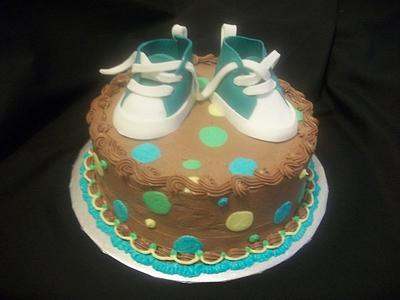 Baby Shoe Shower - Cake by caymancake
